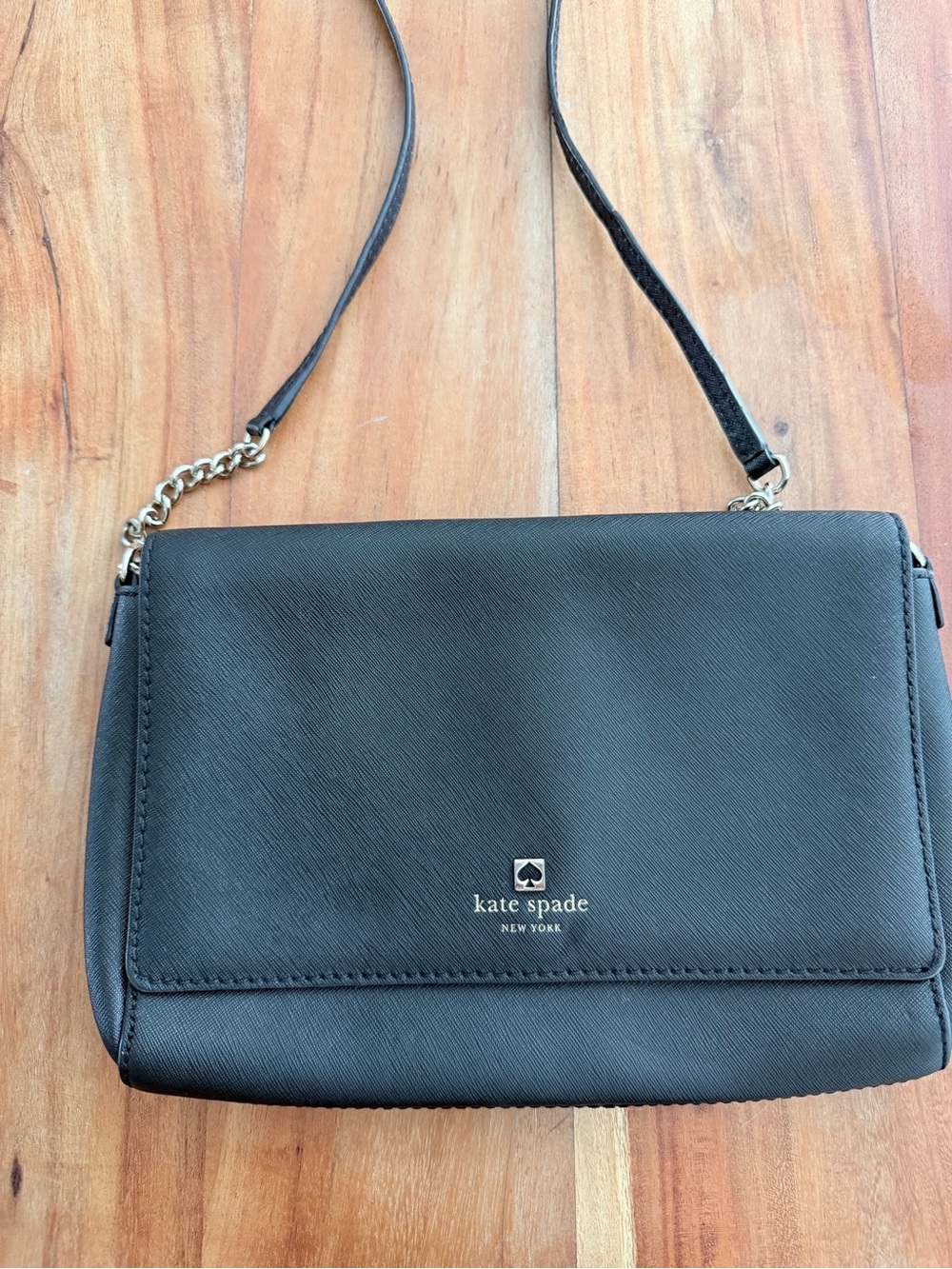Kate Spade Black Saffiano Leather Crossbody Bag